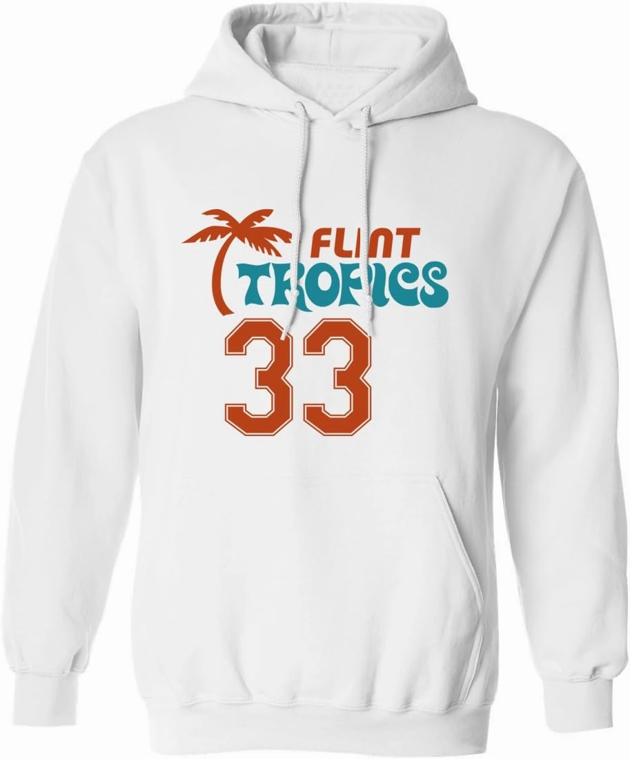 Flint Tropics Jackie Moon 33 Semi Pro Basketball Men's Hoodie Sweatshirt