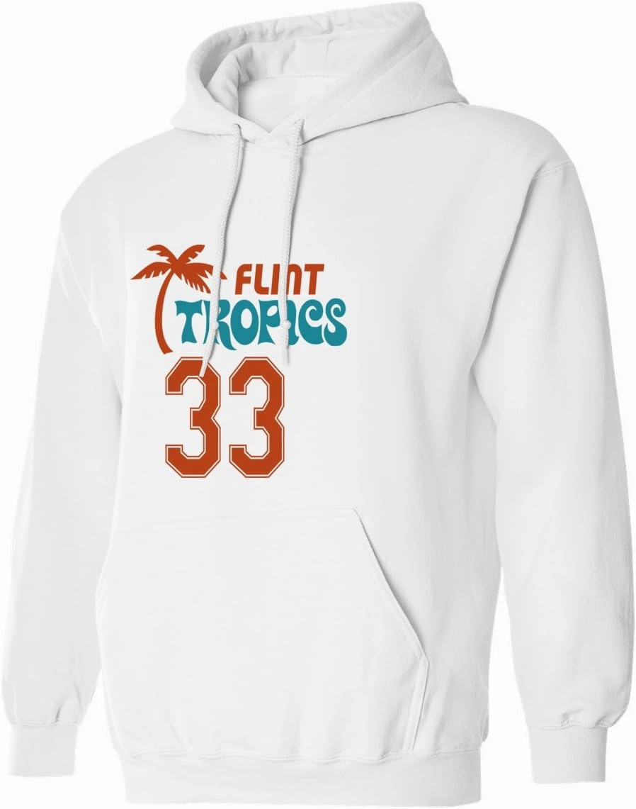 Flint Tropics Jackie Moon 33 Semi Pro Basketball Men's Hoodie Sweatshirt