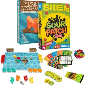 Floats McGoats Board Game and Sixem: Sour Patch Kids Dice Game