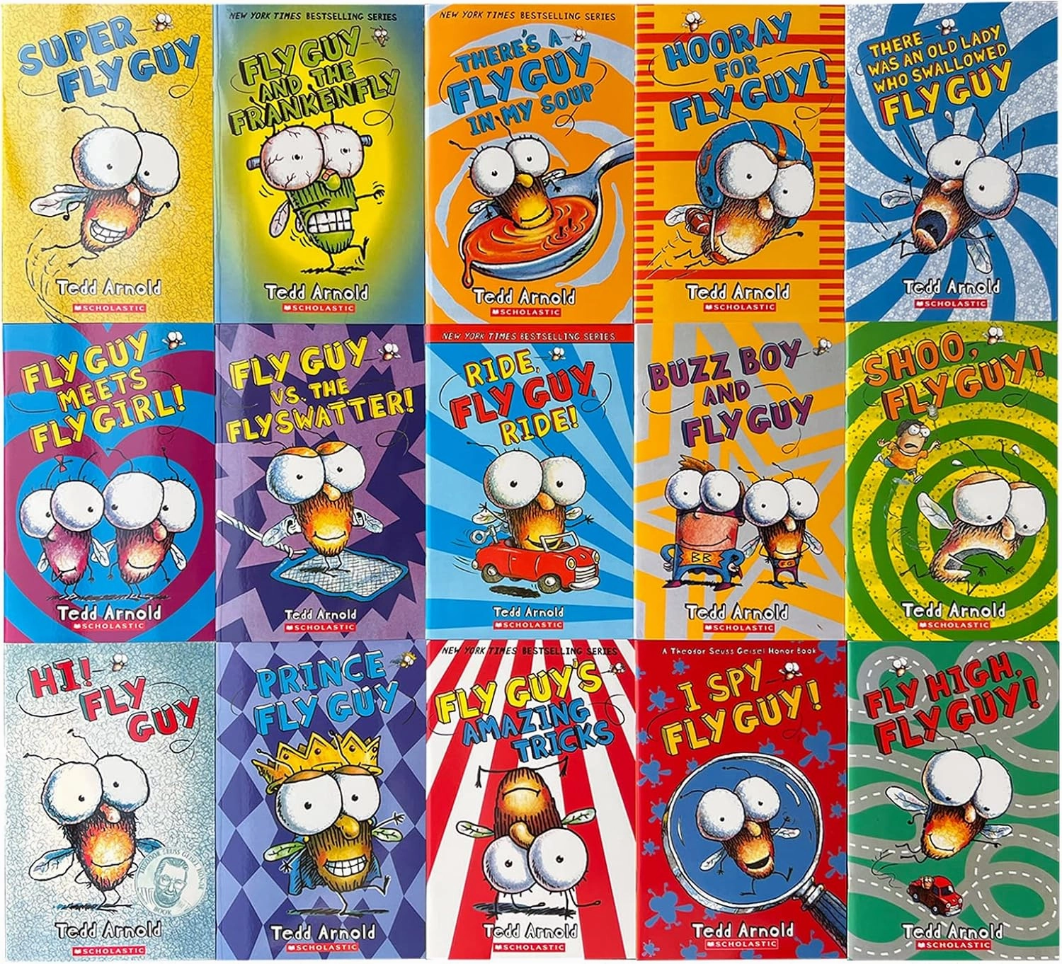 Fly Guy 15 Books Complete Series Collection Pack Set, 1-15 Books of Boxed Set