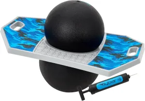 Flybar Pogo Trick Ball for Kids, Bounce Board for Boys and Girls Ages 6 , Up to 160 lbs, Includes Pump, Easy to Carry Handle, Durable Plastic Deck Indoor, Outdoor Toy Pogo Jumper,