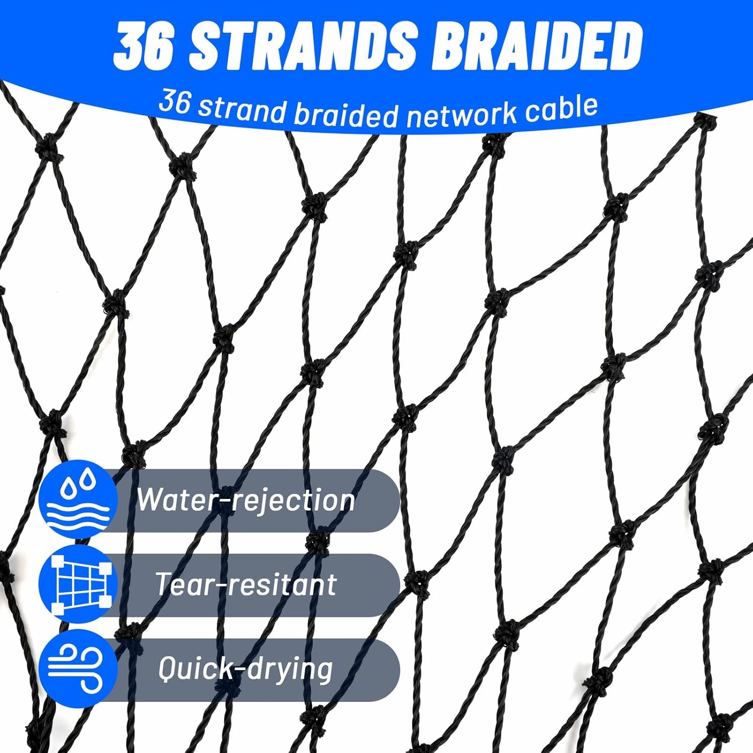 Foldable Bridge and Pier Fishing Net for Pier Fishing High Load Drop Net Fish Basket for Saltwater Freshwater Collapsible Basket with 49.2 FT Rope Soft Steel Hoop