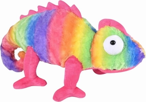 Forest & Twelfth Multicolored 17” Chameleon Stuffed Animal Toy – Rainbow Pattern Plushie, Perfect Home Decor, Kid’s Bedroom & Family Room Cuddle Buddy (Hot Pink)