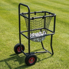 FORTRESS Baseball Carry Cart with Wheels [300 Ball Capacity] | Heavy-Duty Portable Storage Cart for Baseballs with Durable Steel Frame & Anti-Puncture Tires - Ideal for Indoor & Outdoor Training