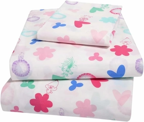 Franco DreamWorks Trolls Kids Luxury Bedding Super Soft Premium Cotton 3 Piece Sheet Set, Twin, (Officially Licensed Product)