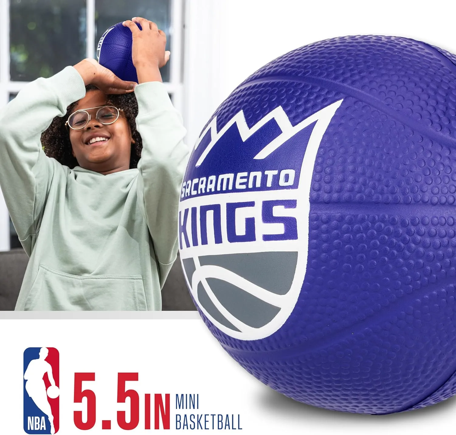 Franklin Sports Kids NBA Mini Foam Basketball - 5.5" Inch Soft Toy Basketball for Indoor or Mini Over the Door Hoops