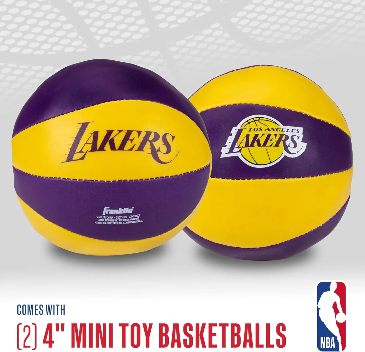 Franklin Sports NBA Toy Basketballs - 2 Pack of Kids Soft Mini Basketballs for Over the Door   Indoor Hoops - NBA Fan Shop Kids Soft Toy Basketballs - (2) Mini Balls Included