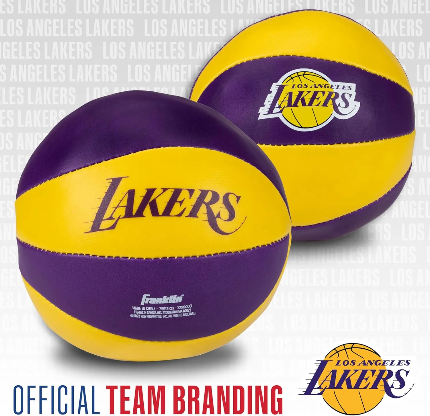 Franklin Sports NBA Toy Basketballs - 2 Pack of Kids Soft Mini Basketballs for Over the Door   Indoor Hoops - NBA Fan Shop Kids Soft Toy Basketballs - (2) Mini Balls Included