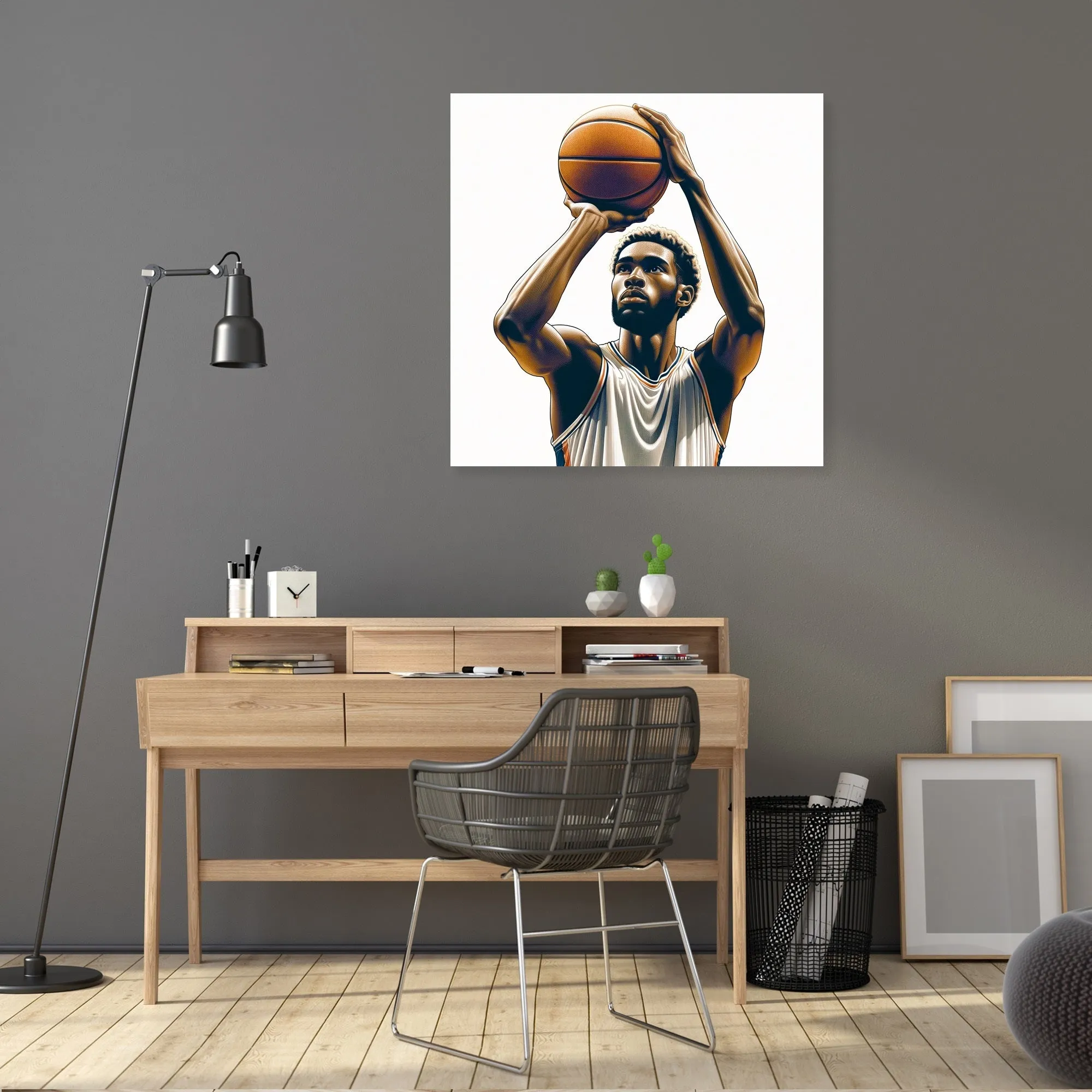 Free Throw Focus Canvas