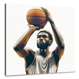 Free Throw Focus Canvas
