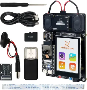 Freenove Development Kit for ESP32-S3-WROOM CAM (Included), Dual-core 32-bit 240 MHz Microcontroller, Onboard Camera Wireless, Touch Screen Stereo Speakers Heart Rate Sensor, Tutorial Code