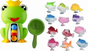 Frog Baby Bath Toys with 12 Fish,Whirling Waterfall Bathtub Toy with Strong Suction Cup for Kids,Bathtub Swimming Toys for Infant Baby Toddlers Newborn Boys Girls Birthday Gifts (Frog)