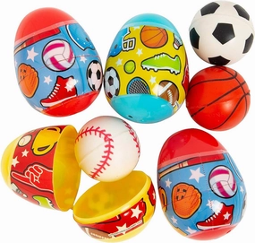 Fun Express Sport Ball Toy Filled Egg - Party Supplies - 12 Pieces