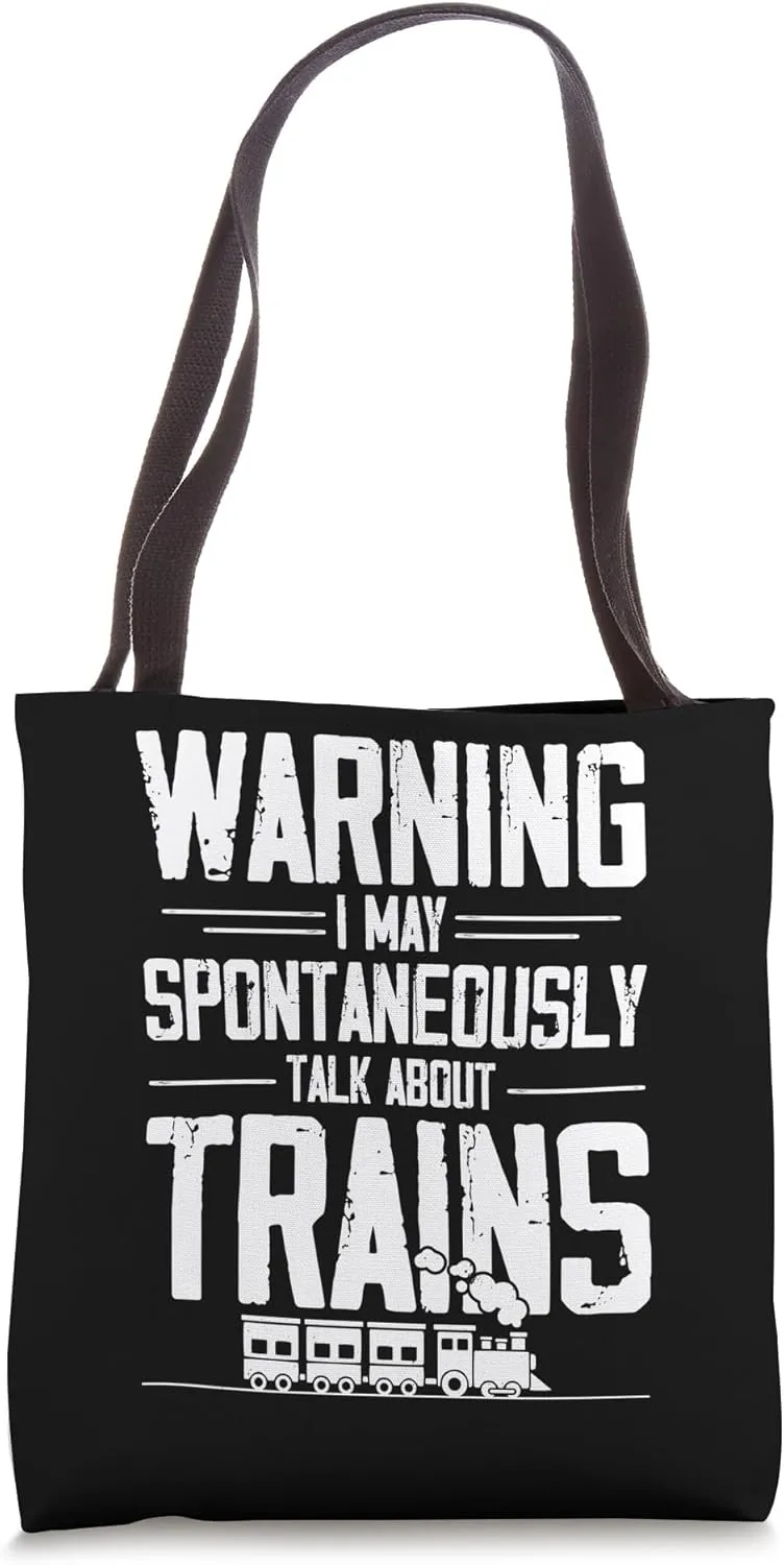 Funny Trains Design Model Railroad Locomotive Train Lover Tote Bag