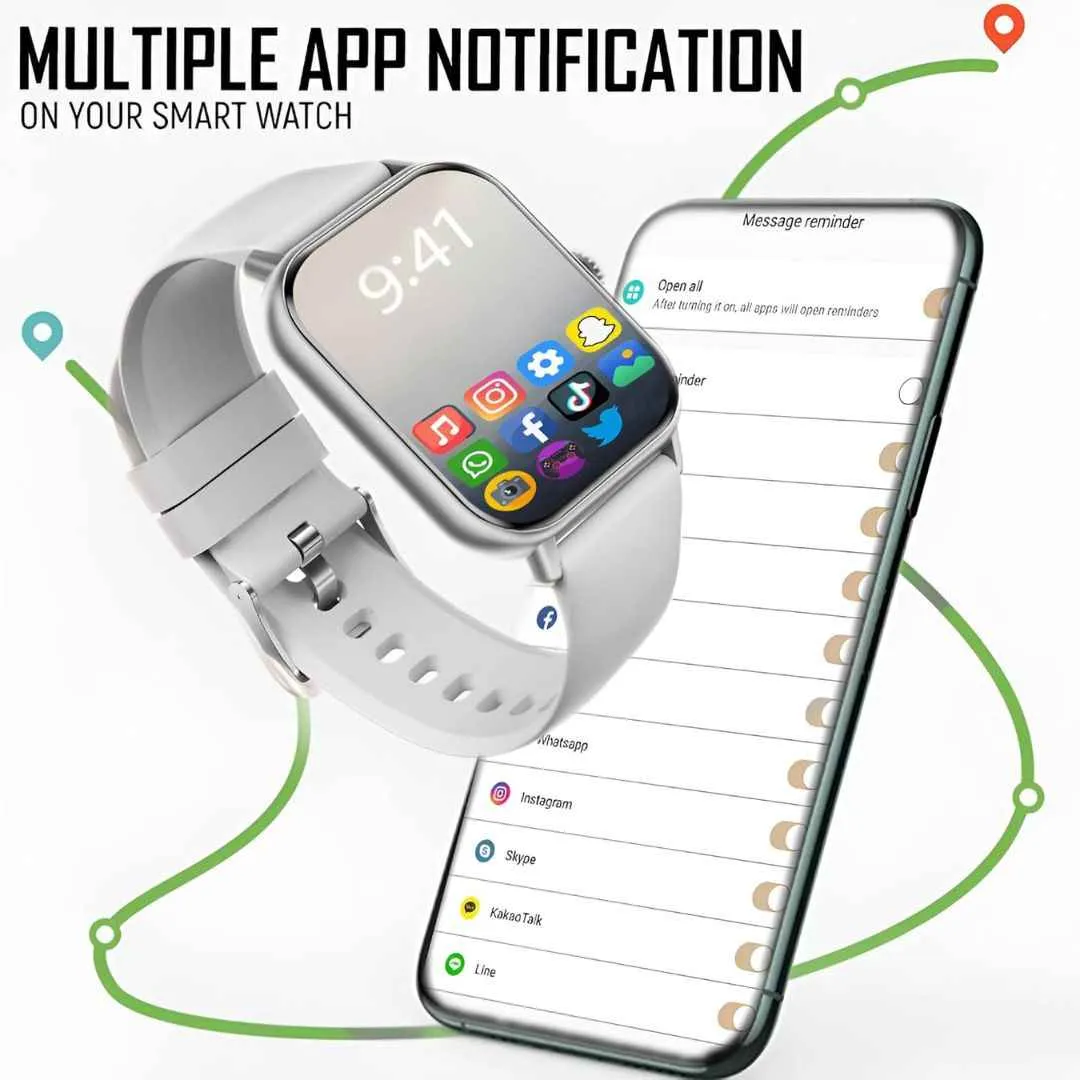 GameSir H9 Smartwatch with Long Battery Life 2.01" Screen High Resolution Bluetooth Calling