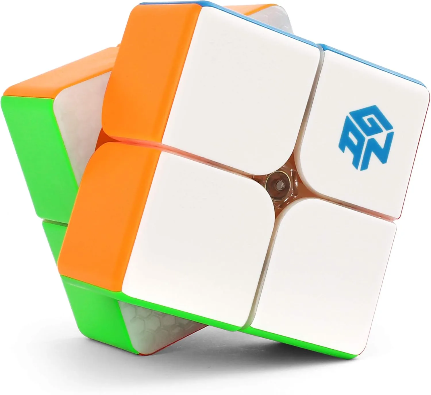 GAN 249 V2 2x2 Speed Cube, 2 by 2 Mini Magic Cube Puzzle Toy Gift for Kids Basic Learning, 49mm, Stickerless