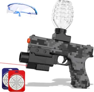 Gel Ball Blaster Gun, Splat Gel Gun for Precision Shooting, Electric Water Ball Blaster Gun with Top Loading Design JM-X3, Great for Competitive Team Play, Ages 15  (Gray)