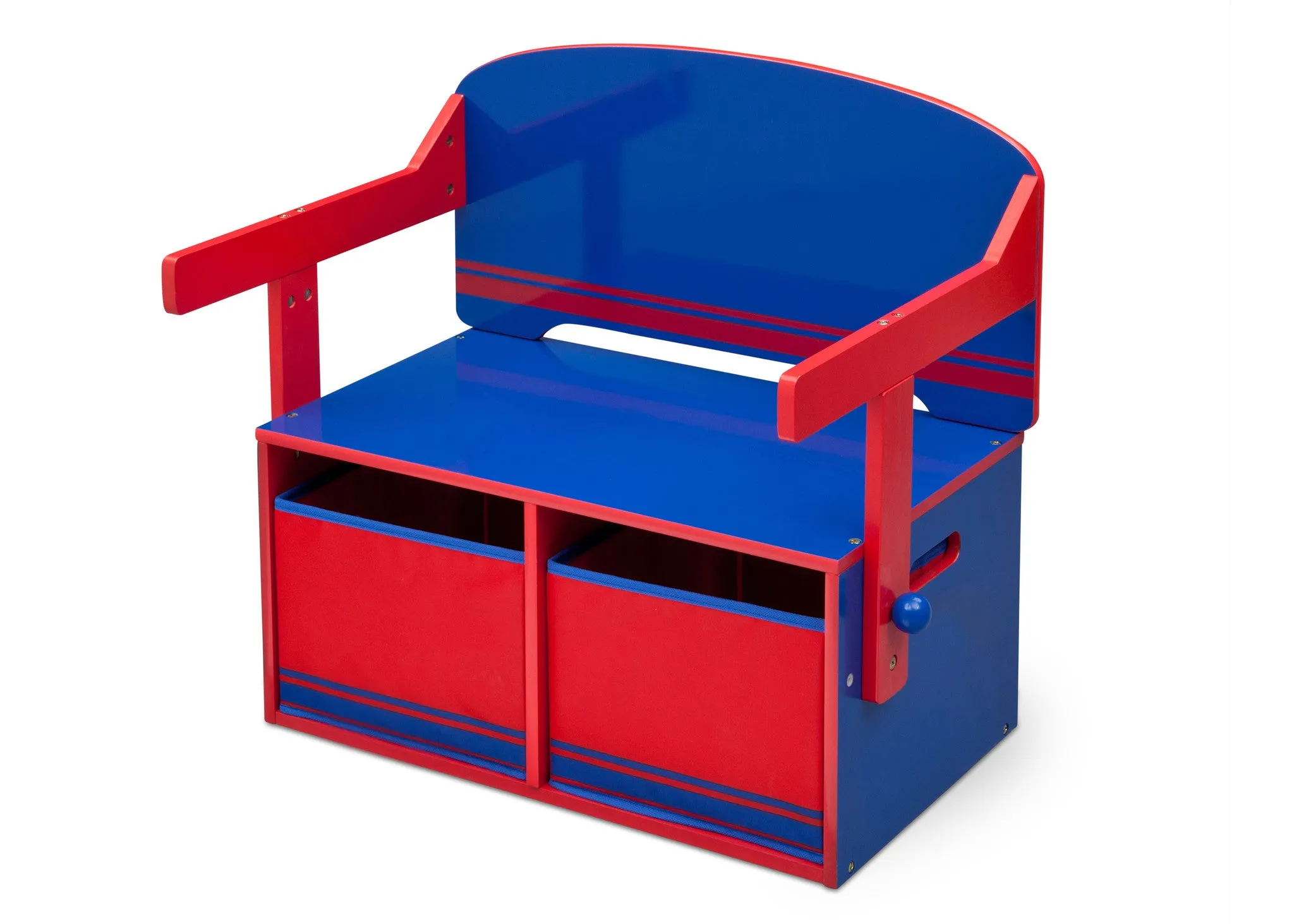 Generic Blue/Red 3-in-1 Storage Bench and Desk