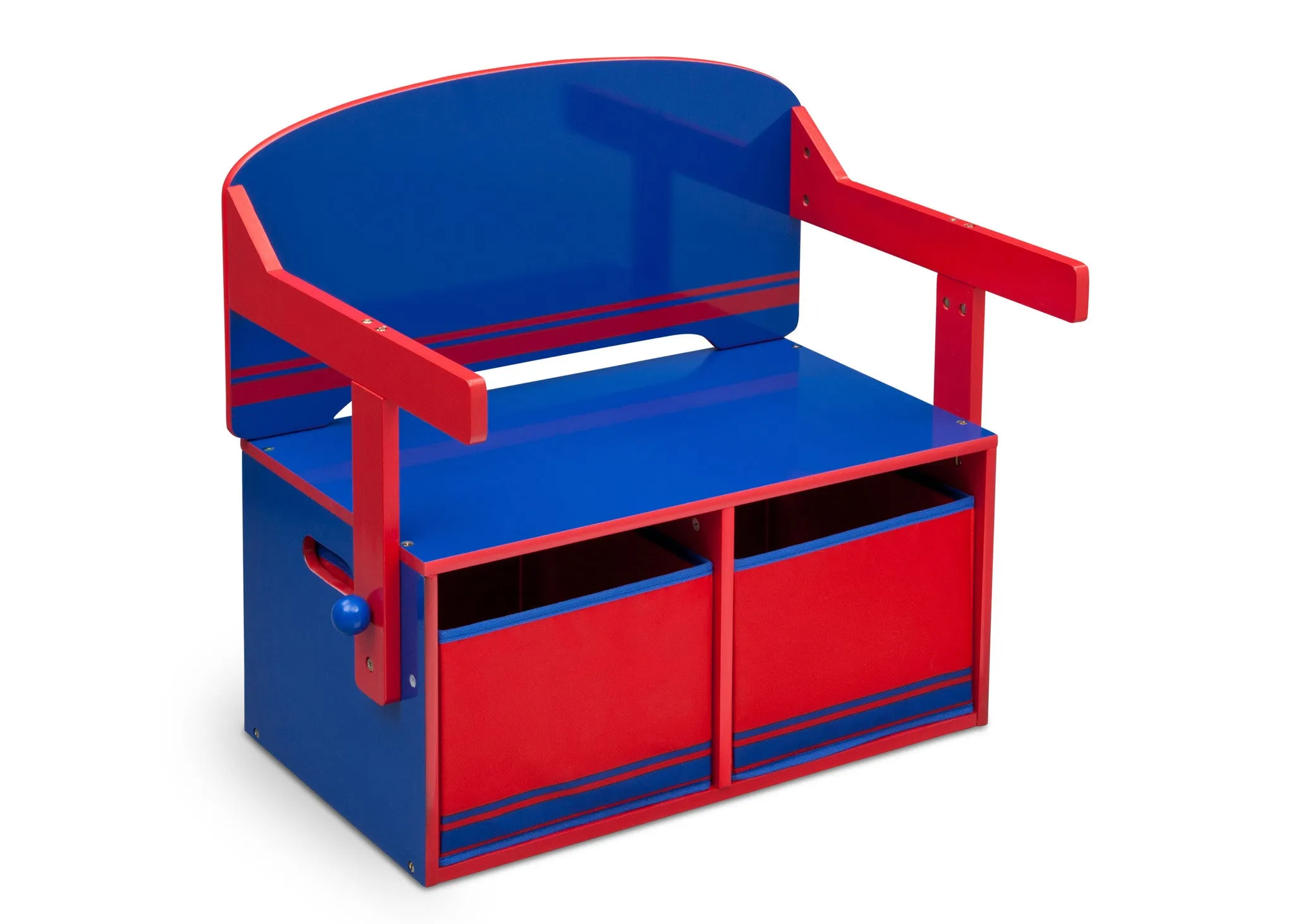 Generic Blue/Red 3-in-1 Storage Bench and Desk