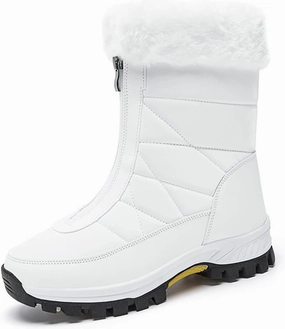 GEXECEUSS Womens Comfortable Snow Boots for Walking: Anti-Slip Mid-Calf Winter Boots - Durable Faux Fur Lined Booties for Women