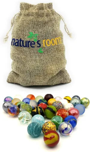 Glass Shooter Marbles for Kids - Large 1" Shooter Marbles Bulk for Collectables, Games and Home Decorations - Set of 25 Assorted Colors - Jugar a Las Canicas