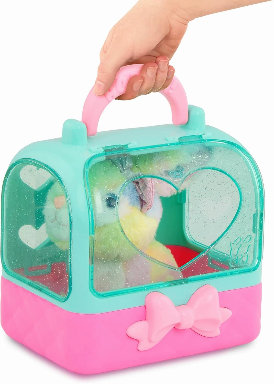 Glitter Girls – Multicolored Stuffed Rabbit – Pet Carrier with Handle – Play Food & Pet Comb – Accessories for 14-inch Dolls – Toys for Kids 3 Years  – Lulu & GG Bunny Carrier Playset