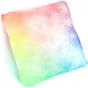 Glowrious The Pillow – Your Softest, Glowiest Best Friend 12 Inch LED Light Up Super Soft Pillow Nylon Fill