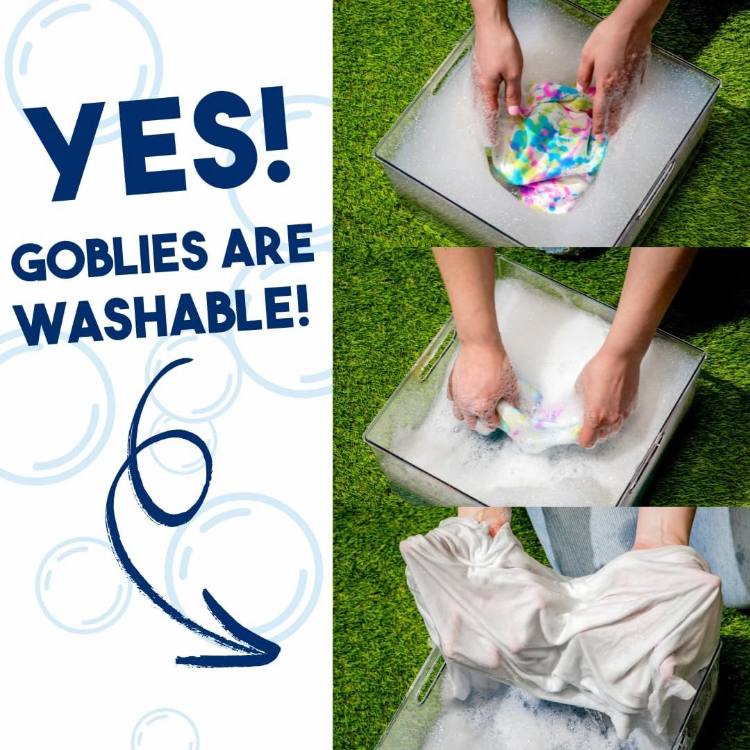 Goblies - Throwable Paintballs. Washable, Nontoxic, Plant-Based Toy for Outdoor Fun Games for Kids 6 . Pack of 3 (120 Count, Red/Orange/Yellow)