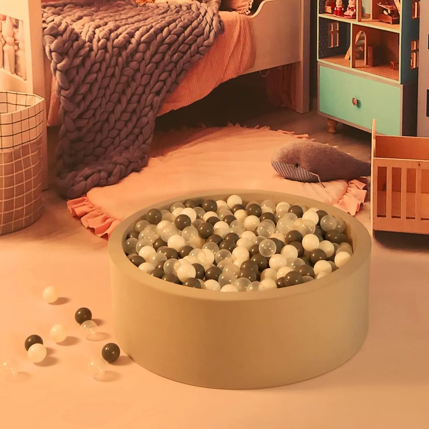 GOGOSO Ball Pit Balls for Toddlers Kids Plastic Balls for Ball-Pit Playpen Pool Baby Pastel Party Decor Fun Shaped Star Bulk 50 100 200 500 1000 Count