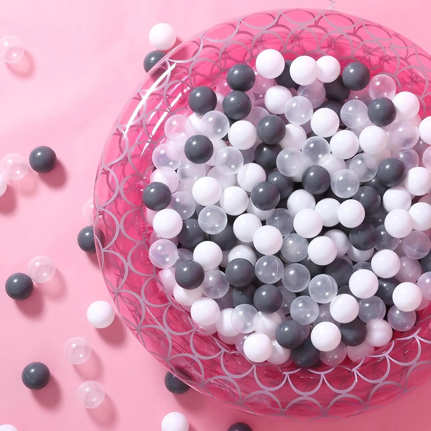 GOGOSO Ball Pit Balls for Toddlers Kids Plastic Balls for Ball-Pit Playpen Pool Baby Pastel Party Decor Fun Shaped Star Bulk 50 100 200 500 1000 Count