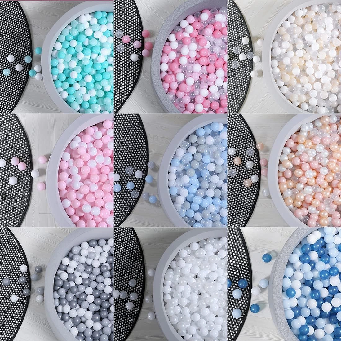 GOGOSO Ball Pit Balls for Toddles Kids Plastic Ballpits Accessories Crush Proof Durable Fun Shape Play Baby Bath Toys 50 100 200 500 1000