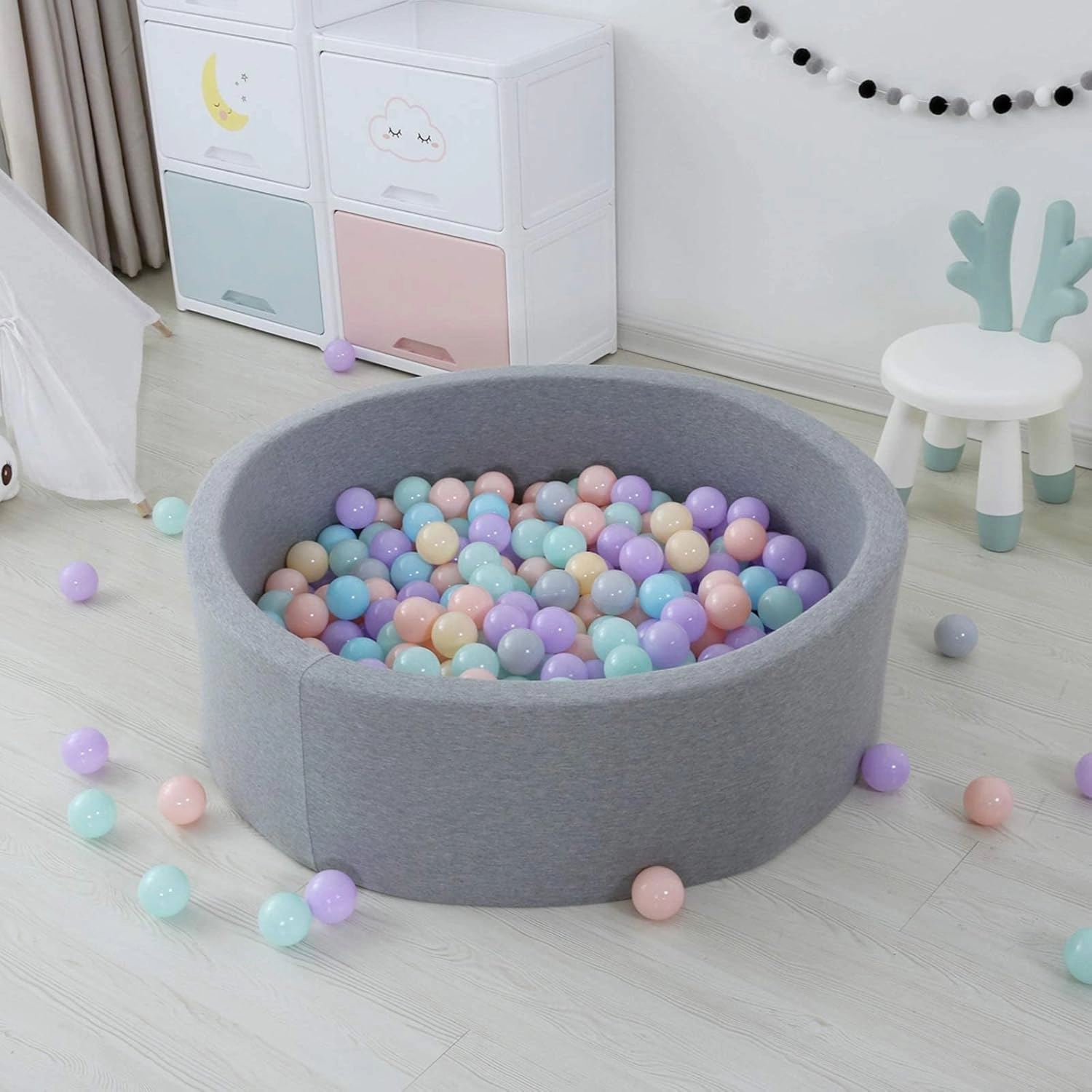 GOGOSO Ball Pit Balls for Toddles Kids Plastic Ballpits Accessories Crush Proof Durable Fun Shape Play Baby Bath Toys 50 100 200 500 1000
