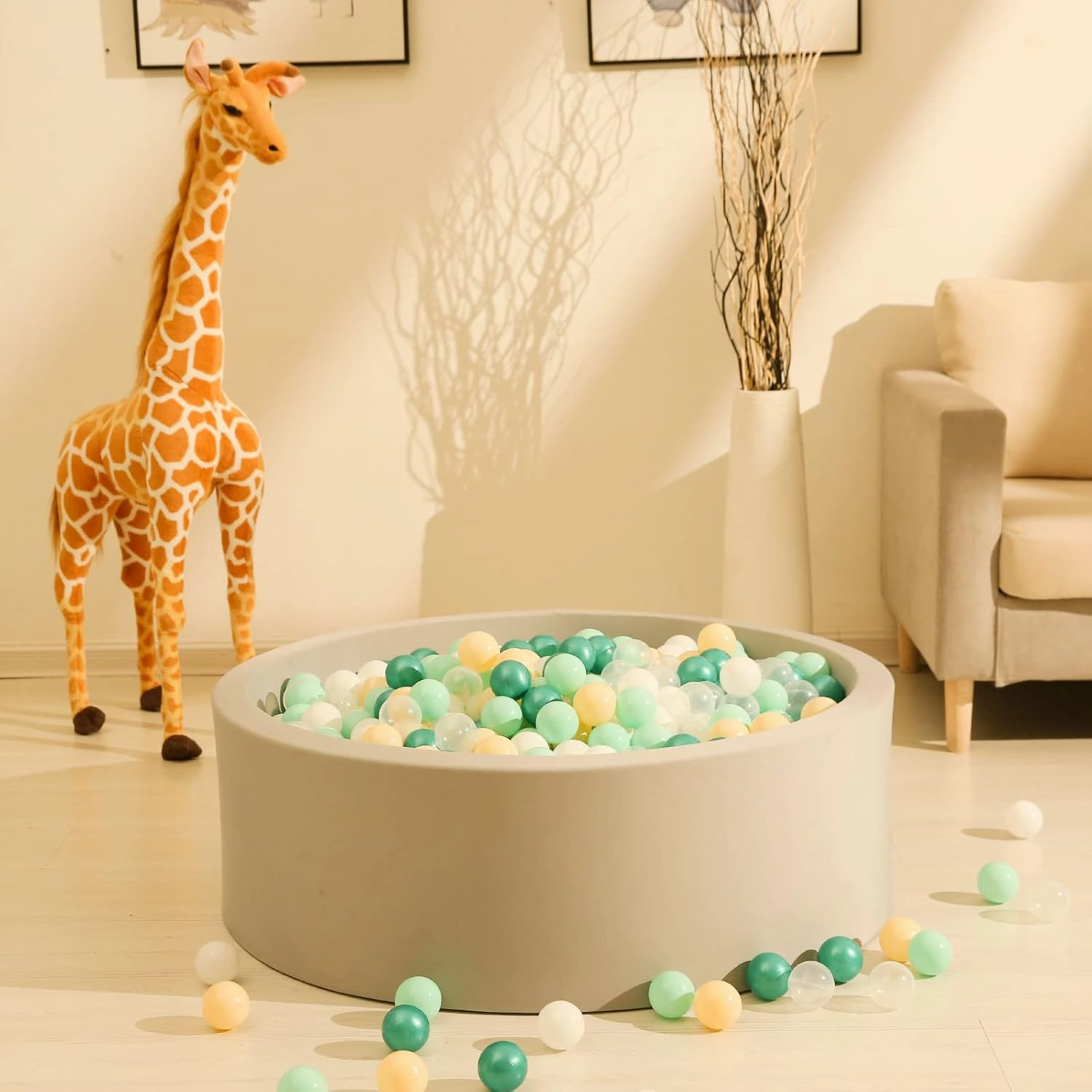 GOGOSO Ball Pit Balls for Toddles Kids Plastic Ballpits Accessories Crush Proof Durable Fun Shape Play Baby Bath Toys 50 100 200 500 1000