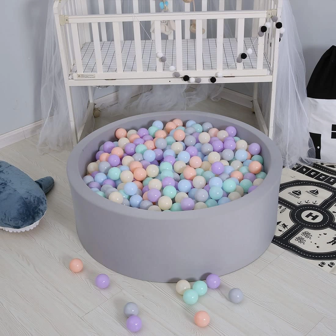 GOGOSO Ball Pit Balls for Toddles Kids Plastic Ballpits Accessories Crush Proof Durable Fun Shape Play Baby Bath Toys 50 100 200 500 1000