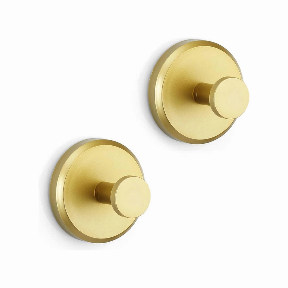 Gold Brass Bathroom Hooks - Modern Luxury Bath Accessories