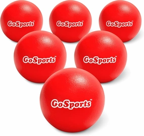 GoSports Soft Skin Foam Playground Dodgeballs - Choose 6 or 7 Inch No Sting Balls for Kids - Set of 6 Includes Mesh Carry Bag
