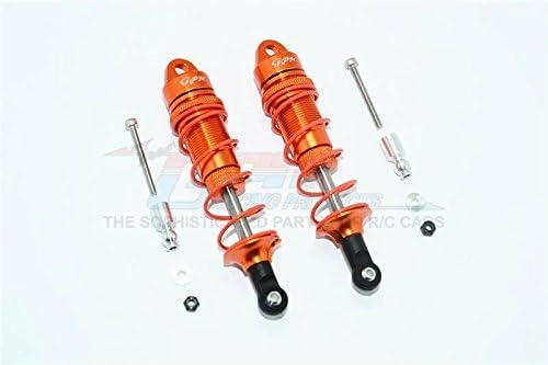 GPM for Arrma Senton 6S BLX (AR102654) & Typhon 6S BLX (AR106013) Upgrade Parts Aluminum Front Adjustable Dampers 100mm - 1Pr Set Orange