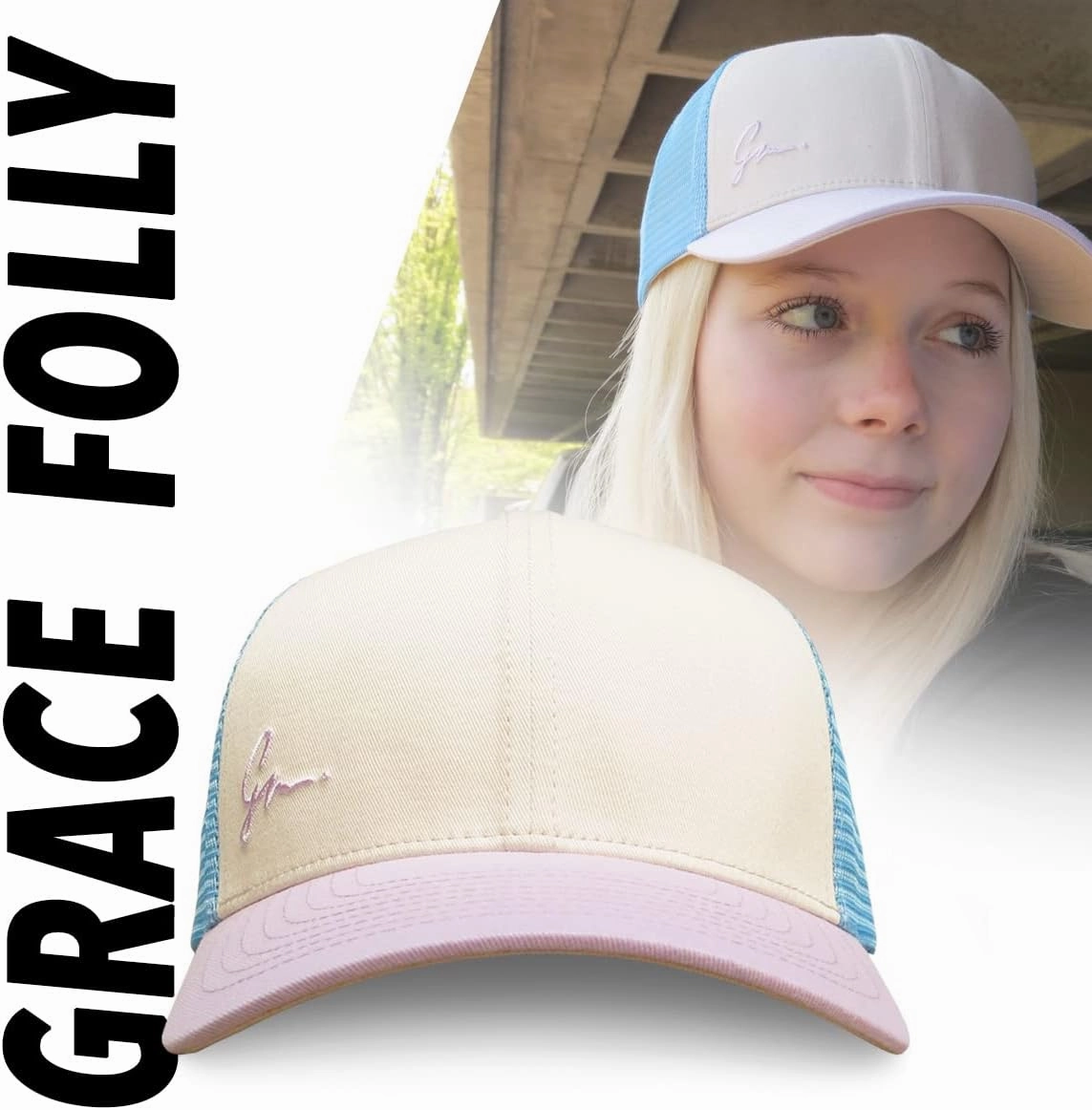 Grace Folly Beach Trucker Hats for Women- Snapback Baseball Cap for Summer