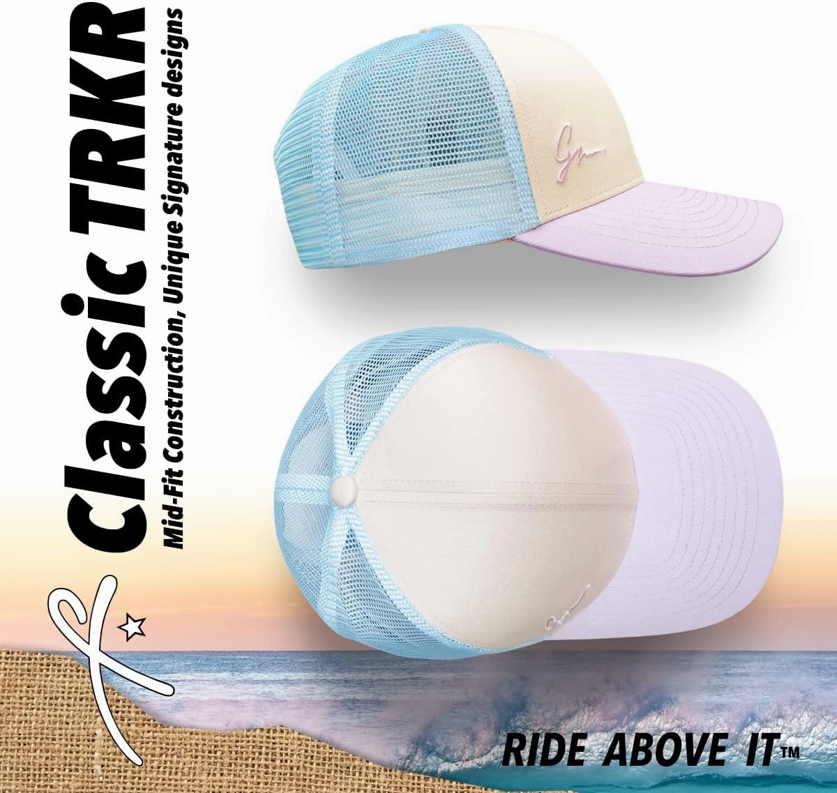 Grace Folly Beach Trucker Hats for Women- Snapback Baseball Cap for Summer