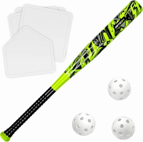 Grand Slam Set- Graffiti Plastic Bat, 3 Balls, 4 Throw Down Bases