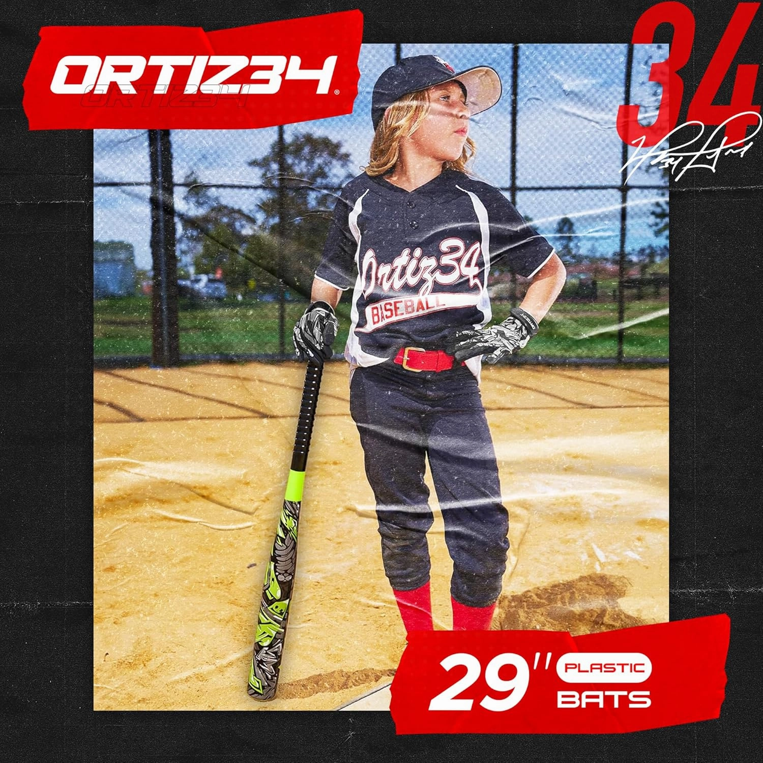 Grand Slam Set- Graffiti Plastic Bat, 3 Balls, 4 Throw Down Bases