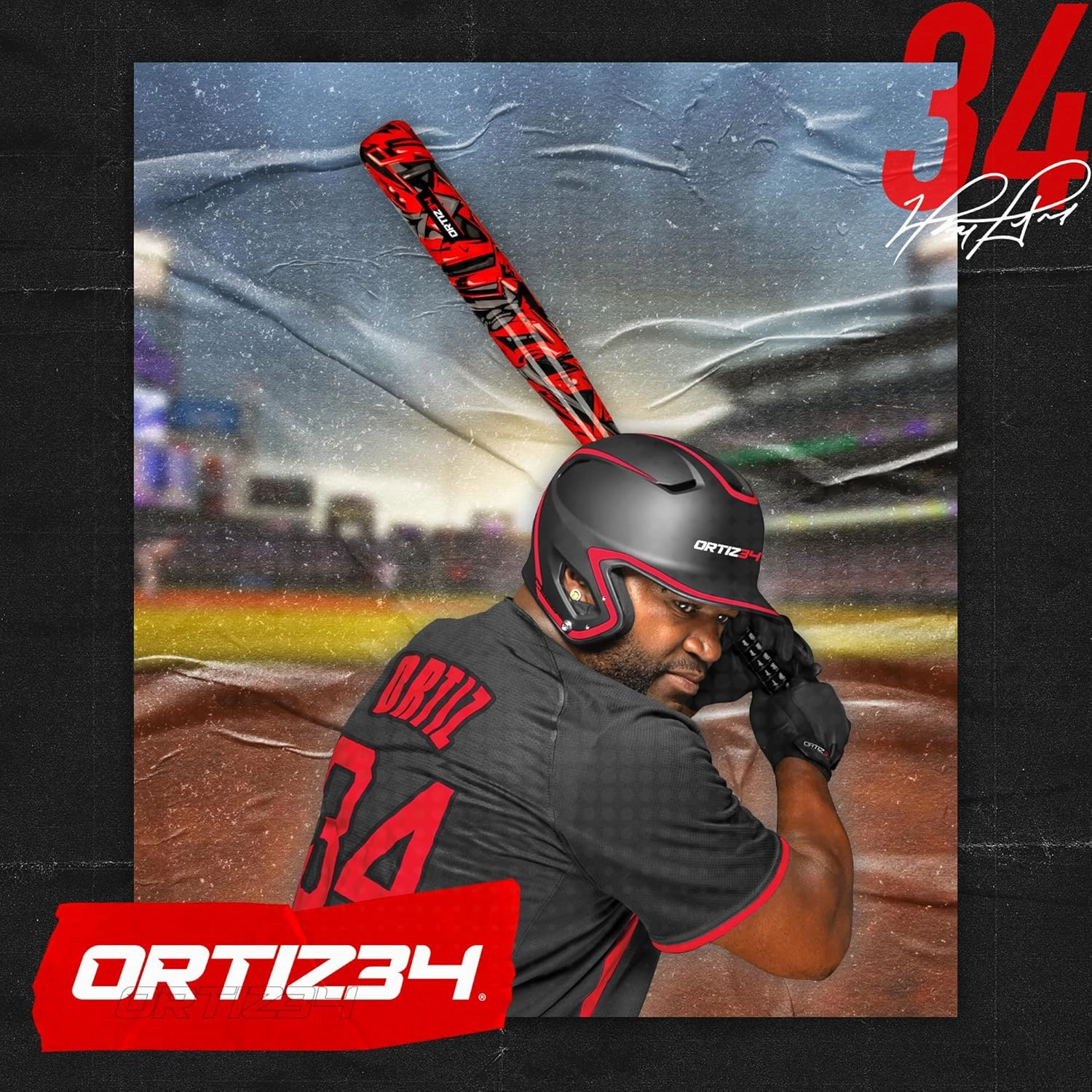 Grand Slam Set- Graffiti Plastic Bat, 3 Balls, 4 Throw Down Bases