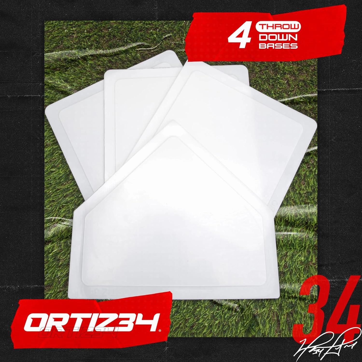 Grand Slam Set- Graffiti Plastic Bat, 3 Balls, 4 Throw Down Bases