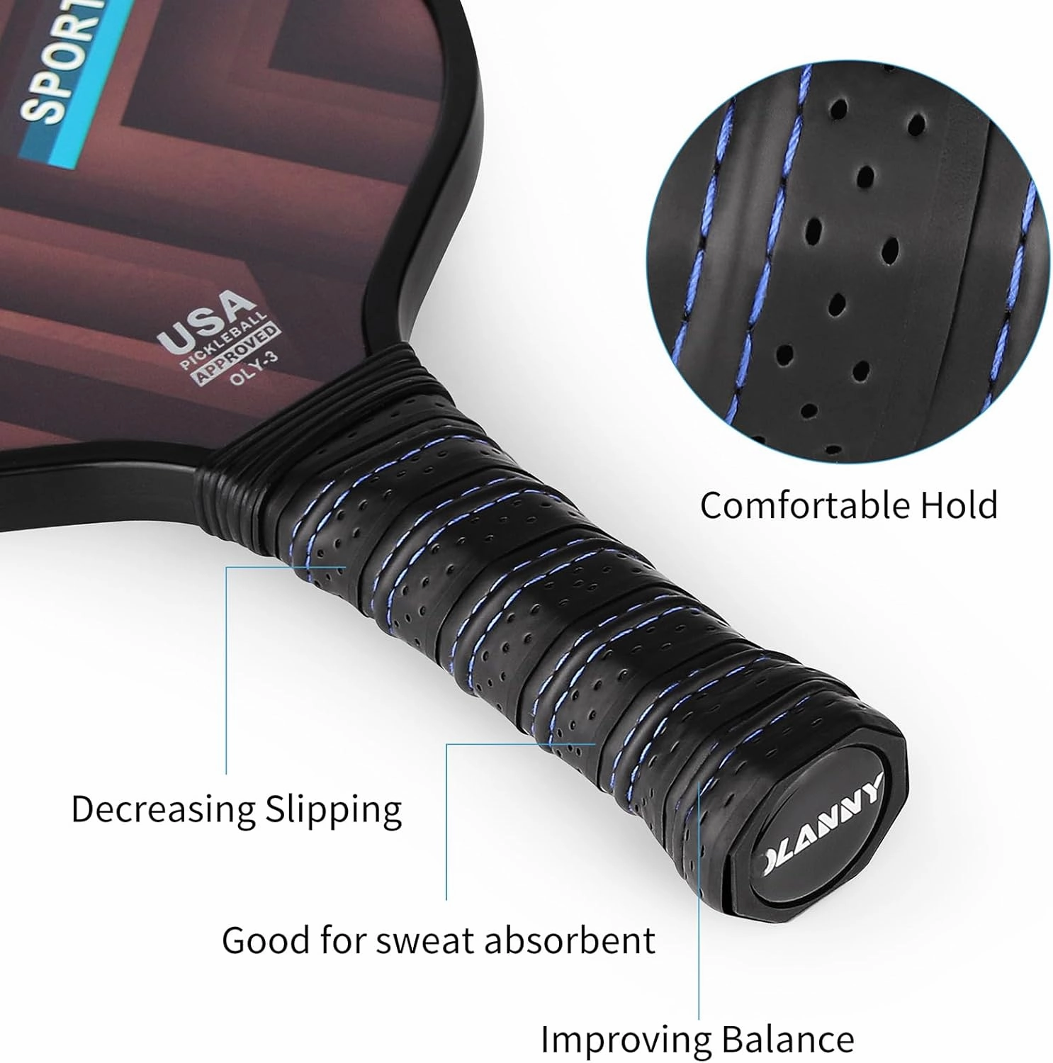 Graphite Pickleball Paddles Set- Premium Rackets Fiber Face & Polymer Honeycomb Core Pickleball Set Includes Pickleball Paddles   Pickleball Balls  Replacement Soft Grip   1 Bag