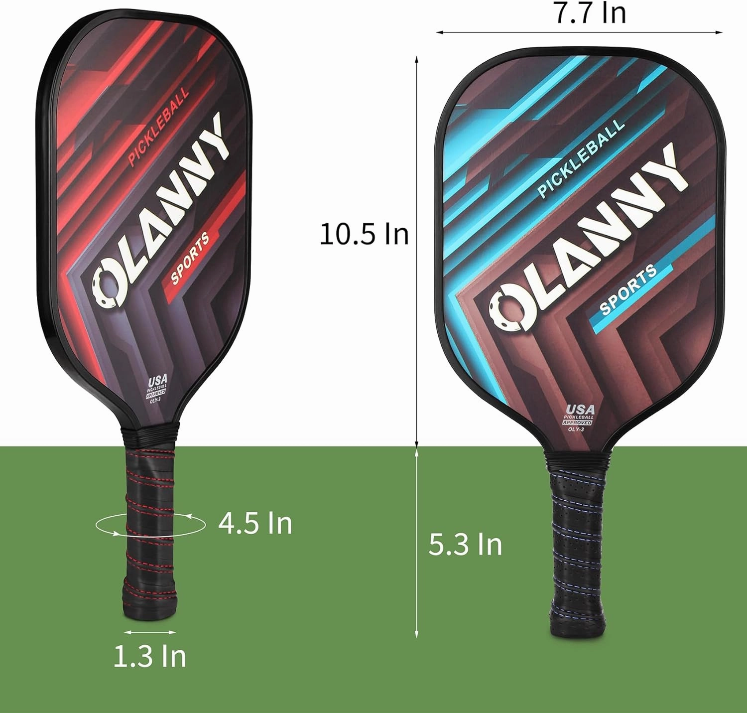 Graphite Pickleball Paddles Set- Premium Rackets Fiber Face & Polymer Honeycomb Core Pickleball Set Includes Pickleball Paddles   Pickleball Balls  Replacement Soft Grip   1 Bag