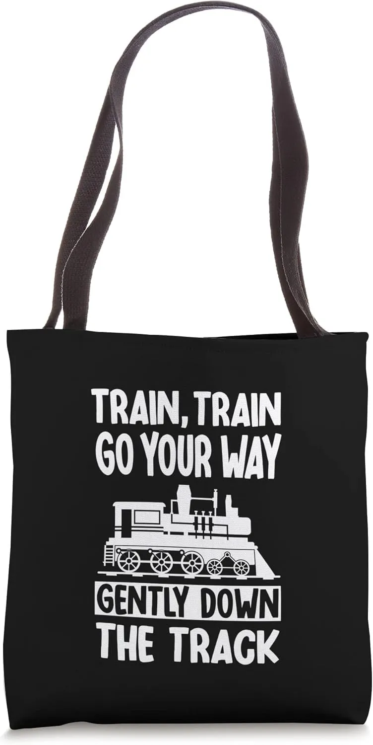 Great Rail Travel Lover Apparel Trains Locomotive Railroads Tote Bag