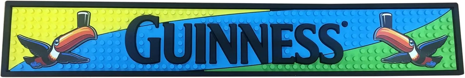 Guinness Toucan Colorful PVC Bar Mat | Guinness Official Merchandise No Spillage Bar Mat