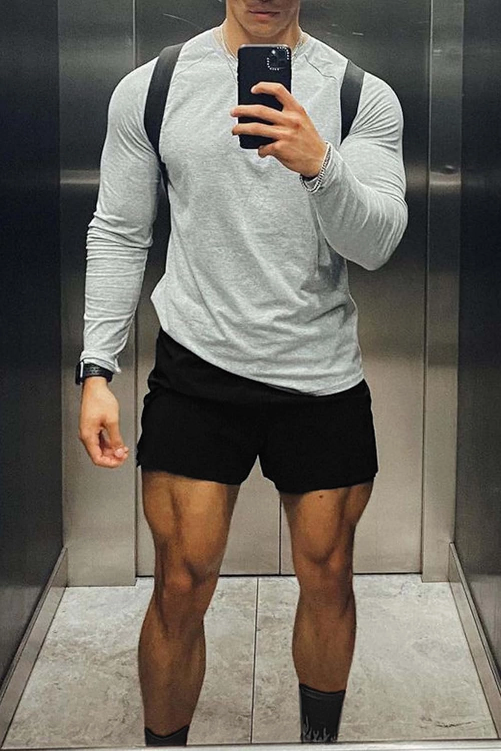GYM REVOLUTION Men's Workout Running Gym Training Shorts