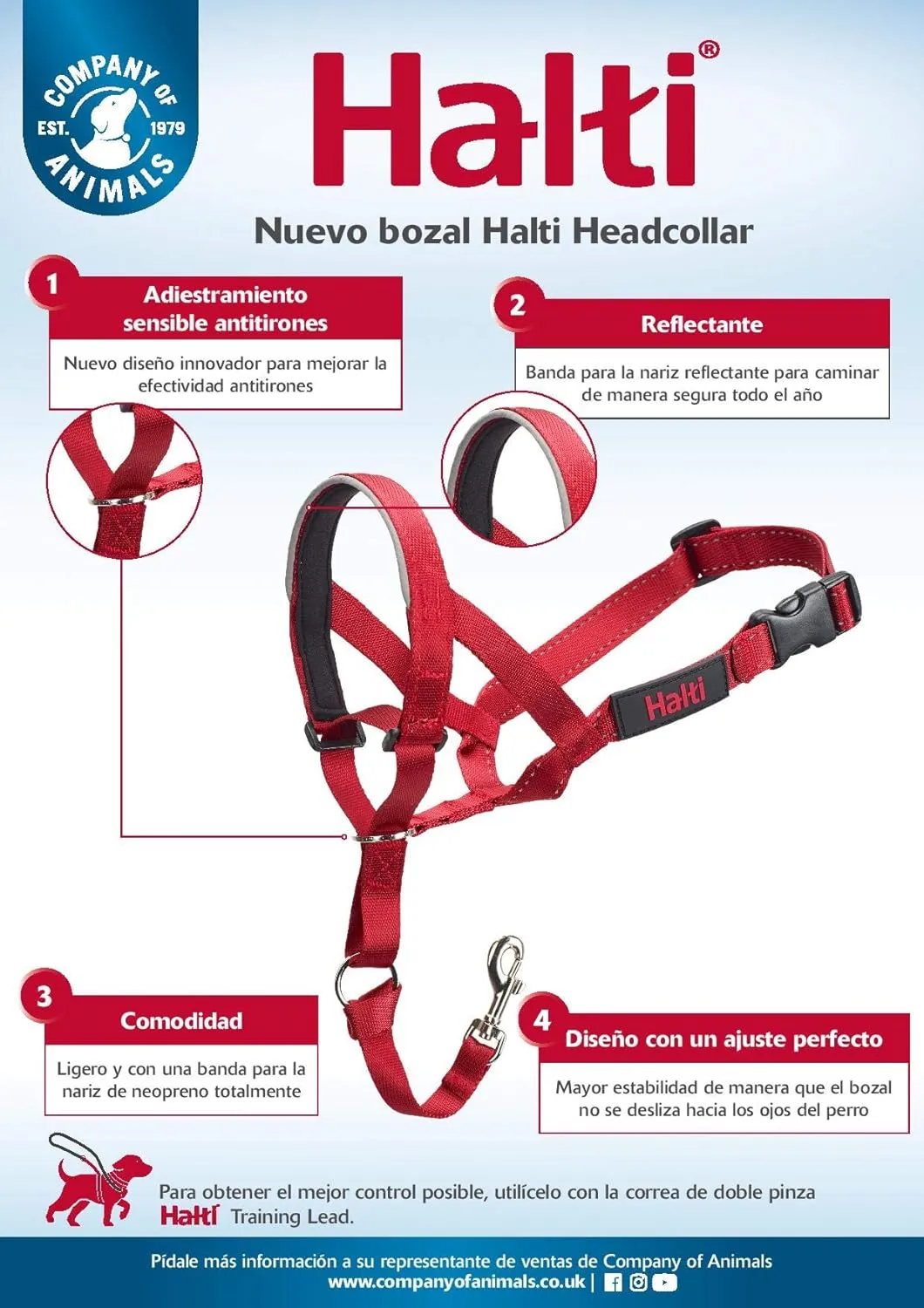 Halti Dogs Headcollar - Red - Size 4