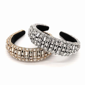 Handmade Pearl Headband Soft Velvet Fashion Padded Lining Hair Hoop Bridal Elegant Wedding Wide Headwear Accessories For Women and Girl